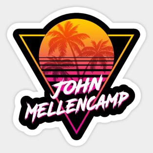 John Mellencamp - Proud Name Retro 80s Sunset Aesthetic Design Sticker